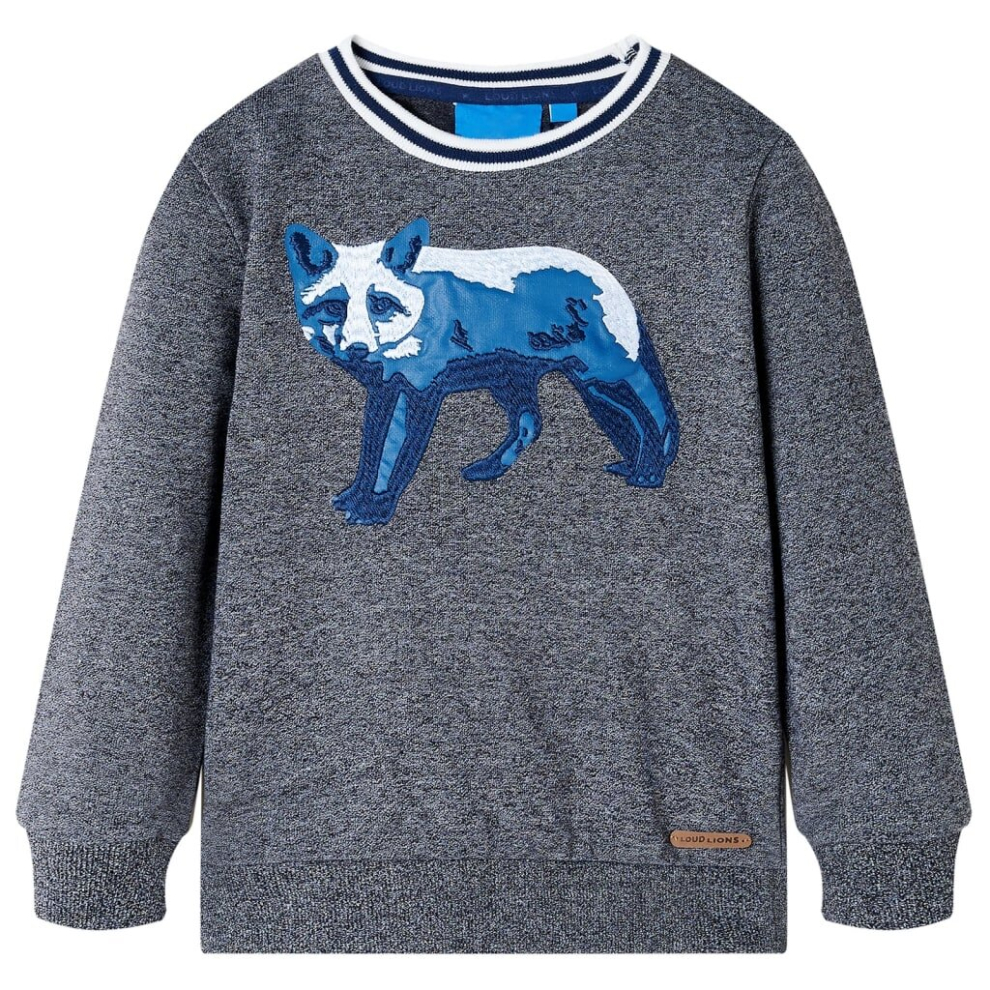 (melange, 104) Kids' Sweatshirt Long Sleeves Toddler Children Tops Pullover Top Fox Print