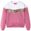 VidaXL (92) Kids' Sweatshirt with Sequined Stripes Long Sleeves Pullover Top Raspberry 1