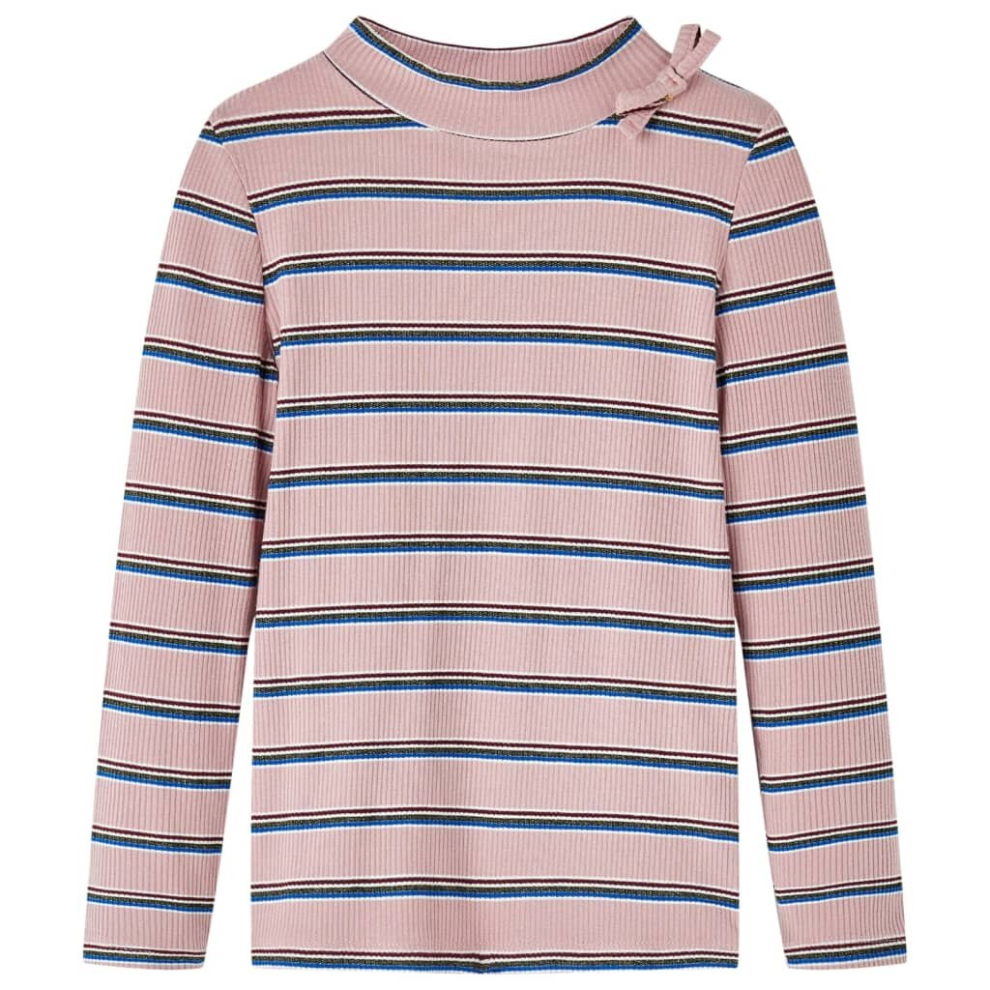 (light pink, 128) Kids' T-shirt With Long Sleeves Children's T Shirt Kids' Tops Tee Striped