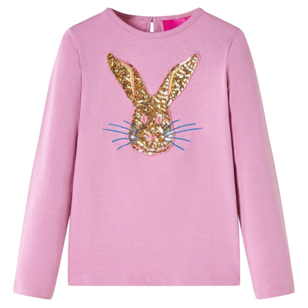 (pink, 128) Kids' T-shirt with Long Sleeves Children's T Shirt Kids' Tops Tee Rabbit Print