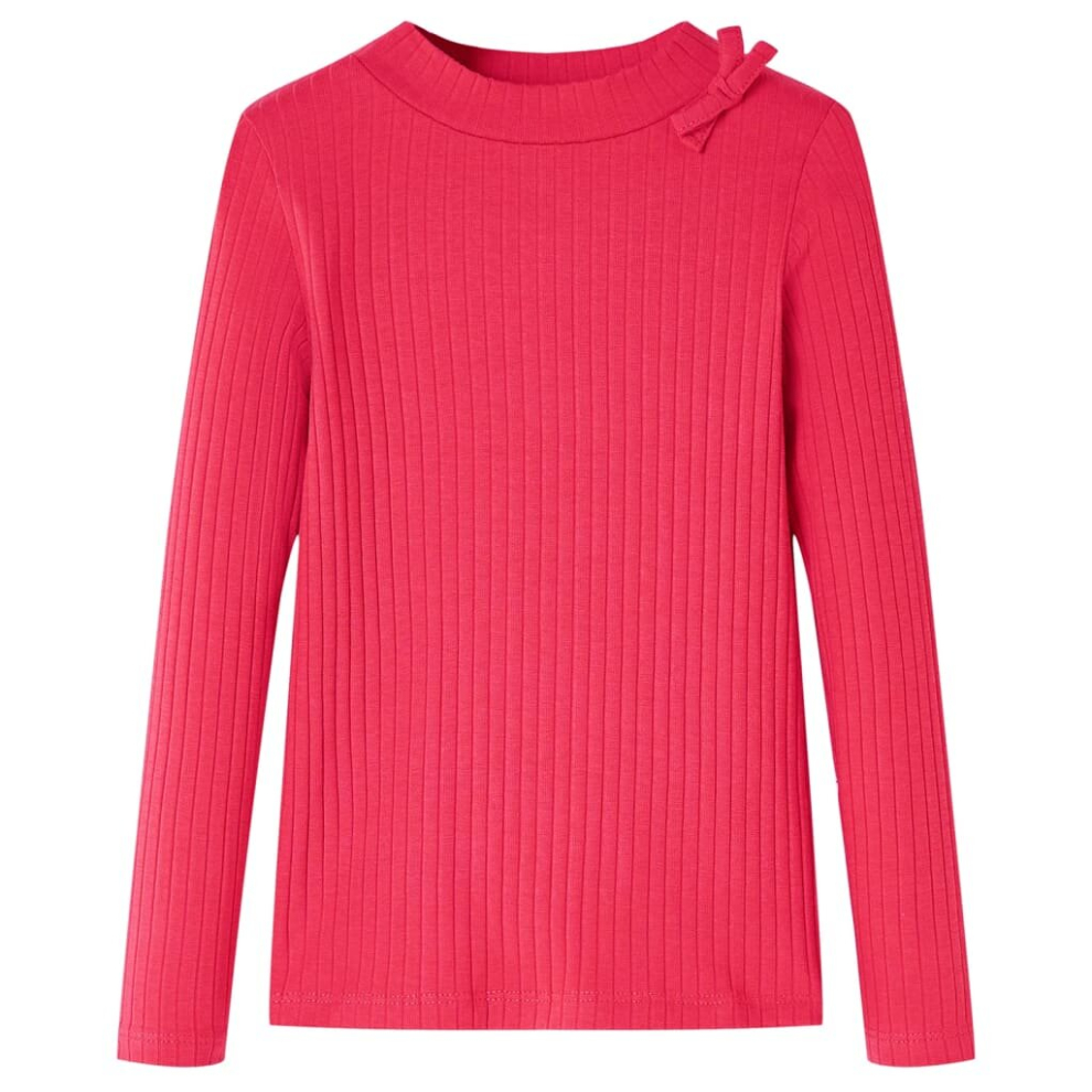 Vidaxl (, 116) Kids' T-Shirt With Long Sleeves Children's T Shirt Kids' Tops Toddler Tee Pink