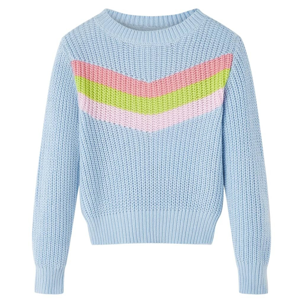 (128) Kids' Sweater Children Toddler Pullover Kids' Sweatshirt Knitwear Knitted Blue