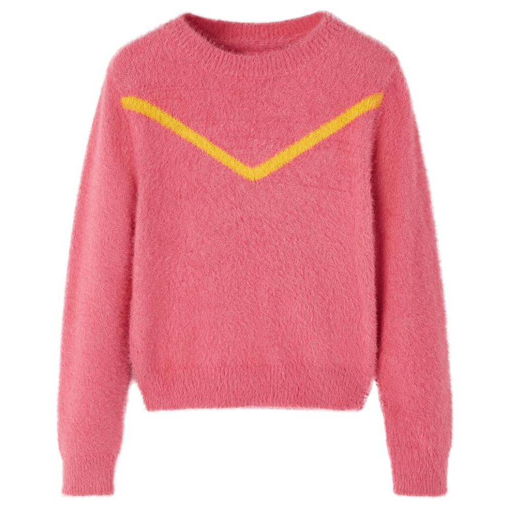 Vidaxl (, 104) Kids' Sweater Children Toddler Kids' Tops Pullover Sweatshirt Knitwear Knitted Pink