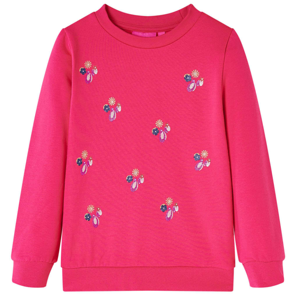 (pink, 104) Kids' Sweatshirt Children's Long Sleeves Pullover Kids' Top Glitter Print