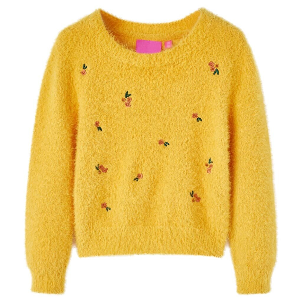 Vidaxl (Ochre, 92) Kids' Sweater Children Toddler Kids' Tops Sweatshirt Knitwear Knitted Burnt