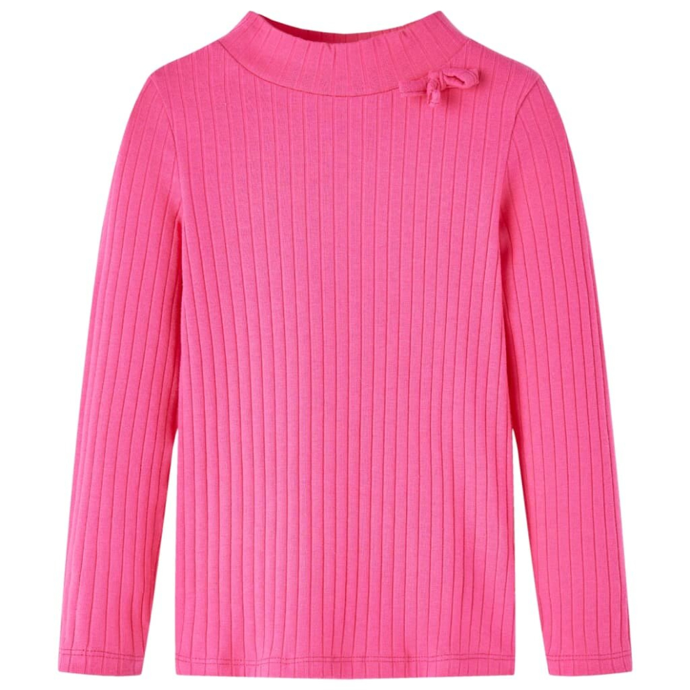 (pink, 116) Kids' T-shirt with Long Sleeves Children's T Shirt Kids' Tops Tee Rib-knit