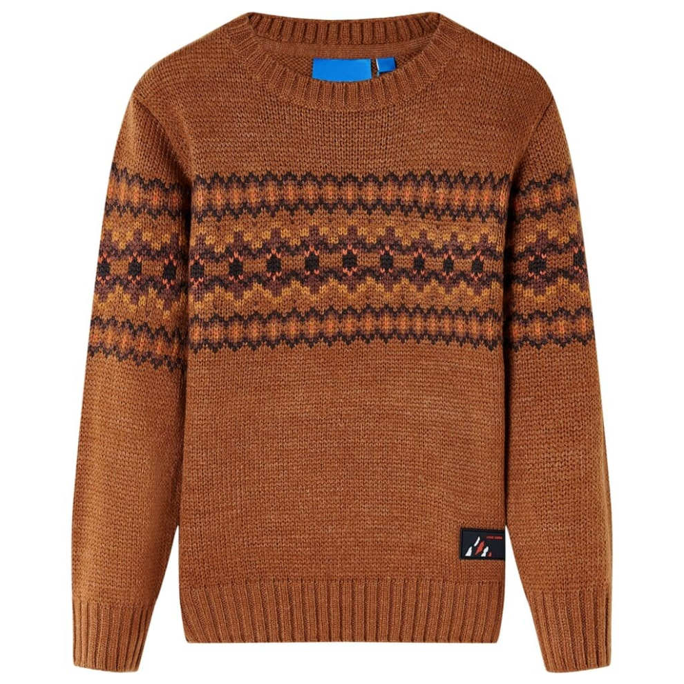 Vidaxl (Cognac, 116) Kids' Sweater Children Toddler Pullover Sweatshirt Kids' Tops Knitwear Knitted Not,Specified