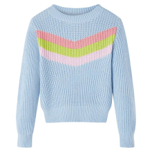 (140) Kids' Sweater Children Toddler Pullover Kids' Sweatshirt Knitwear Knitted Blue