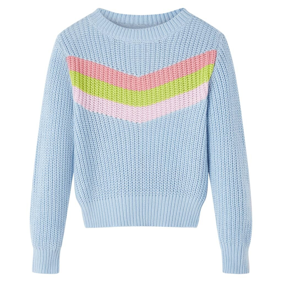 Vidaxl (140) Kids' Sweater Children Toddler Pullover Kids' Sweatshirt Knitwear Knitted Blue