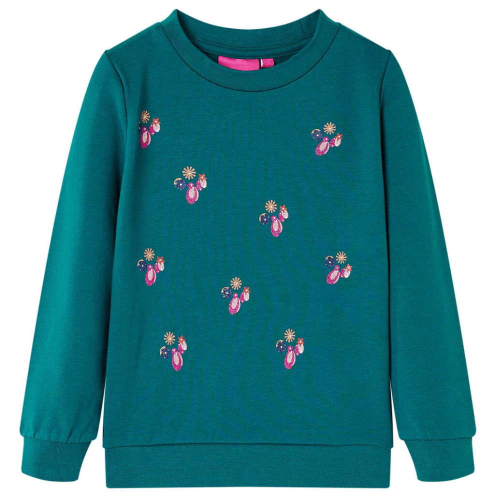 (green, 128) Kids' Sweatshirt Children's Long Sleeves Pullover Kids' Top Glitter Print