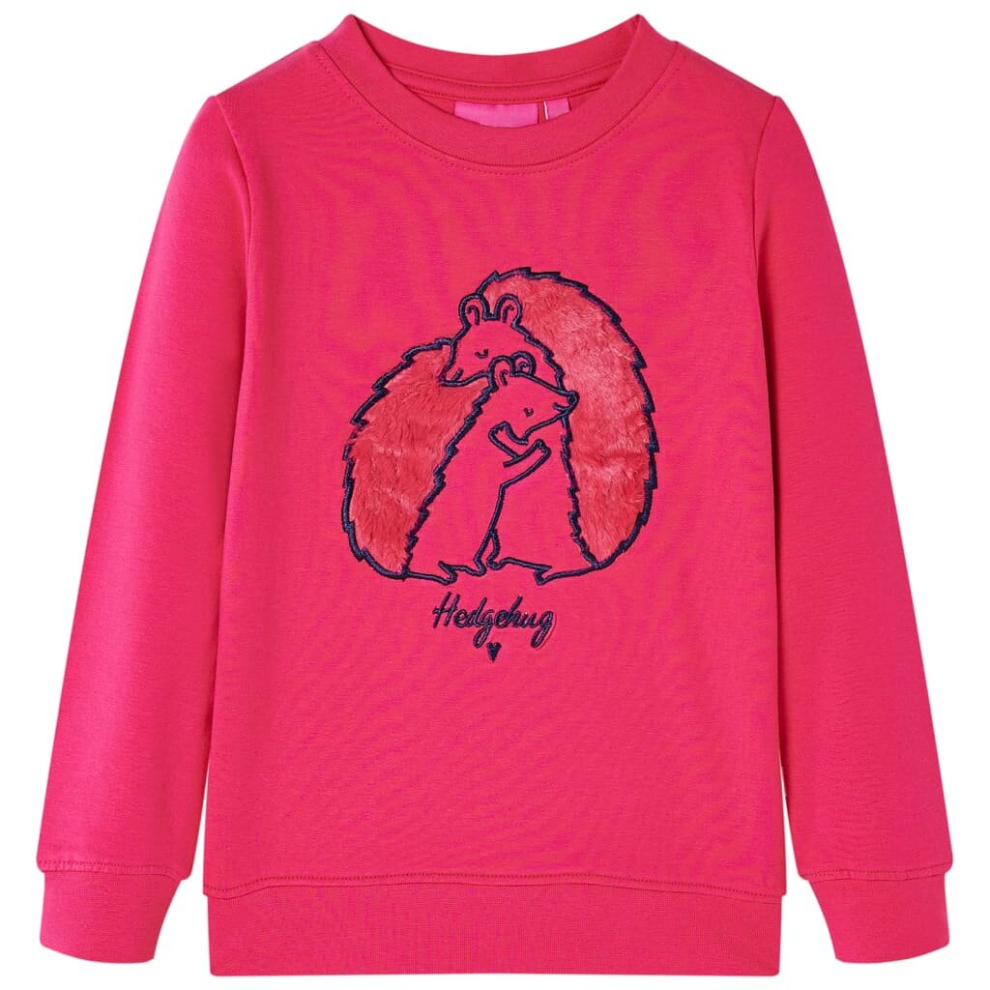 (pink, 128) Kids' Sweatshirt Children's Long Sleeves Pullover Kids' Top Hedgehug Design