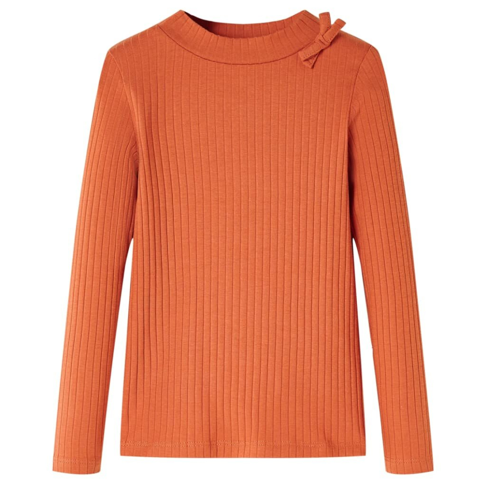 Vidaxl (, 116) Kids' T-Shirt With Long Sleeves Children's T Shirt Kids' Tops Toddler Tee Orange