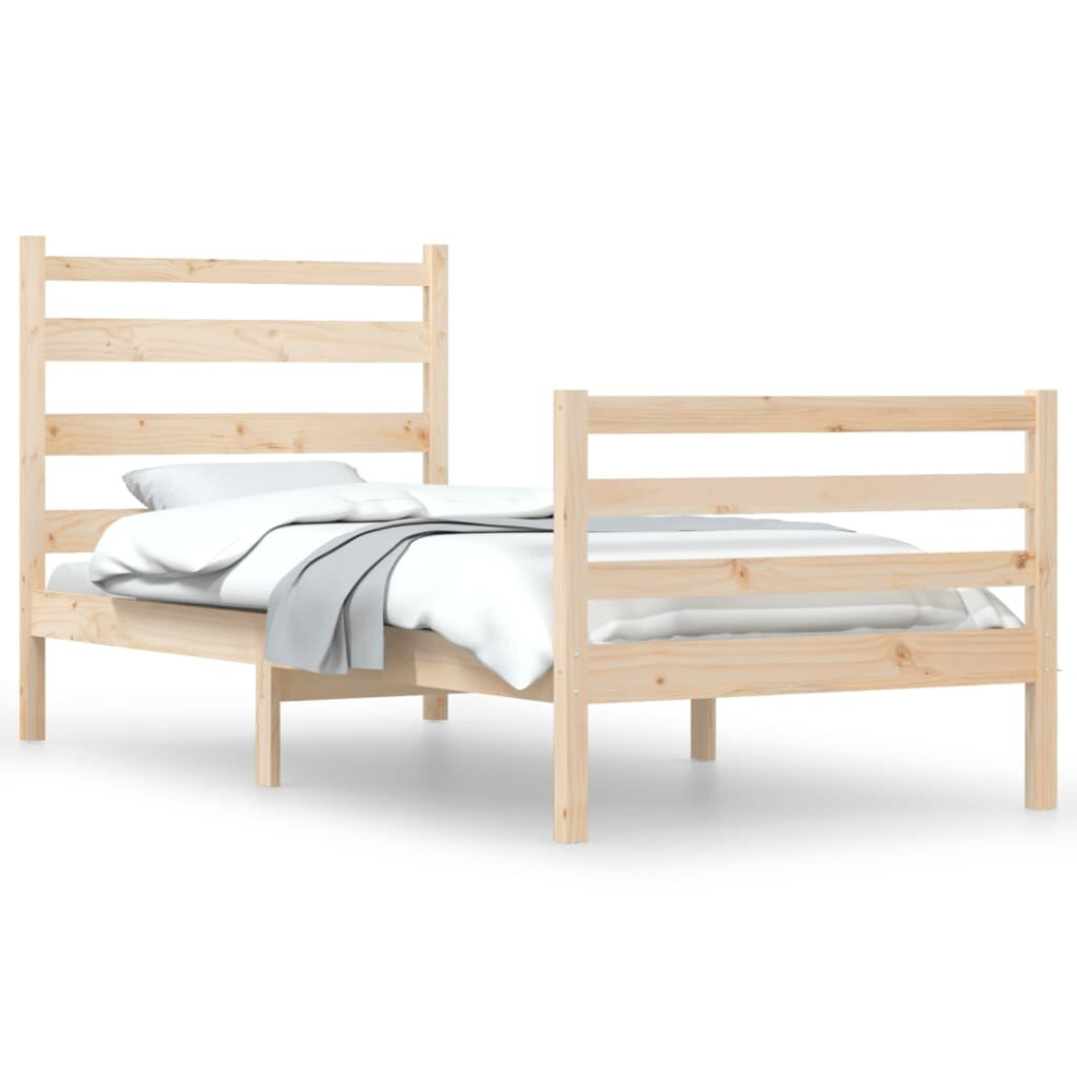 (natural, 100 x 200 cm) vidaXL Solid Wood Pine Bed Frame Home Wooden Bedstead Multi Colours/Sizes