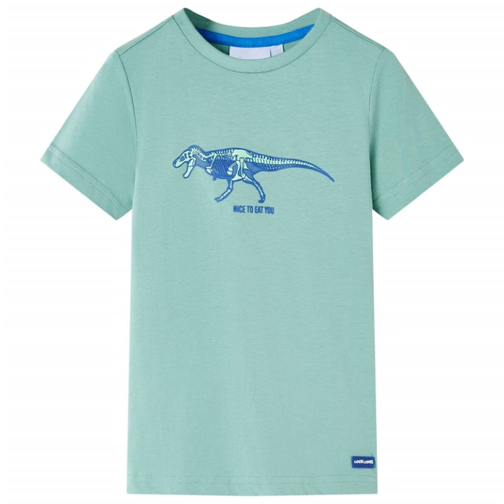 (khaki, 92) Kids' T-shirt Children's T Shirt Tee Kids' Top Dinosaur Print Light Khaki