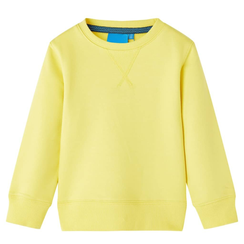 Vidaxl (116) Kids' Sweatshirt Children's Kids Clothes Toddler Tops Pullover Light Yellow
