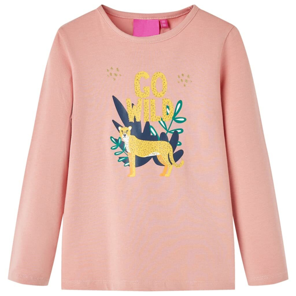 (light pink, 92) Kids' T-shirt with Long Sleeves Children's T Shirt Kids' Tops Tee Animal Print