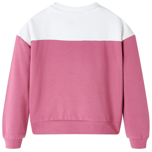 VidaXL (116) Kids' Sweatshirt with Sequined Stripes Long Sleeves Pullover Top Raspberry 1