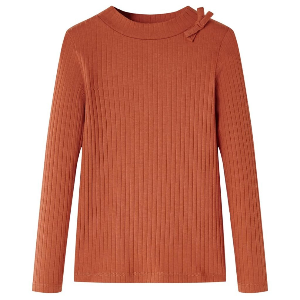 Vidaxl (Cognac, 104) Kids' T-Shirt With Long Sleeves Children's T Shirt Kids' Tops Toddler Tee