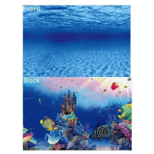 (Design F - Water/Fish, Size 3 - 100 x 49cm) SuperFish Deco Poster Aquarium Background