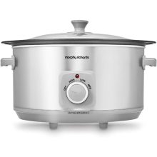 (6.5 Litre, Brushed Stainless Steel) 461014 Sear & Stew 6.5 Litre Aluminium Slow Cooker, One-Pot Solution