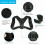 Unisex Adjustable Magnetic Posture Corrector Brace Back Support Shoulder Belt UK 4