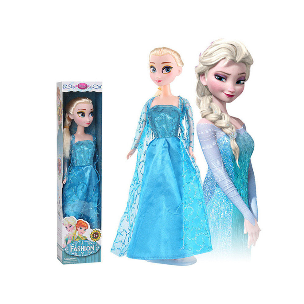 (With Box-H) Cartoon Frozen 2 Elsa Anna Figure Princess Doll Toys Sofia Girls Toys Elsa Dolls Clothes Dolls Children Gift