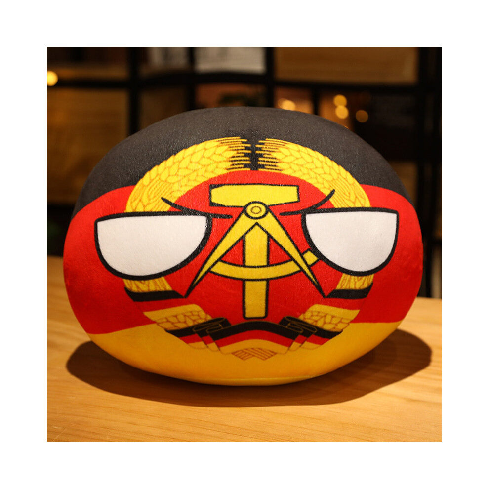 Skesrjtop (10Cm, East Germany) 10Cm Country Ball Plush Toys Polandball Pendant Country Flag Balls Countryball Stuffed Doll Christmas Gifts For Kids