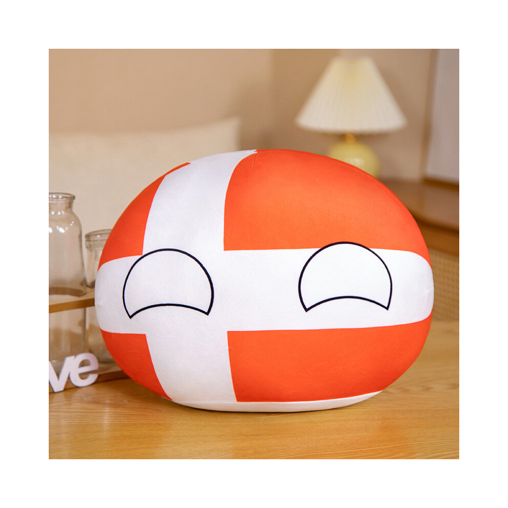 Skesrjtop (10Cm, Denmark) 10Cm Country Ball Plush Toys Polandball Pendant Country Flag Balls Countryball Stuffed Doll Christmas Gifts For Kids