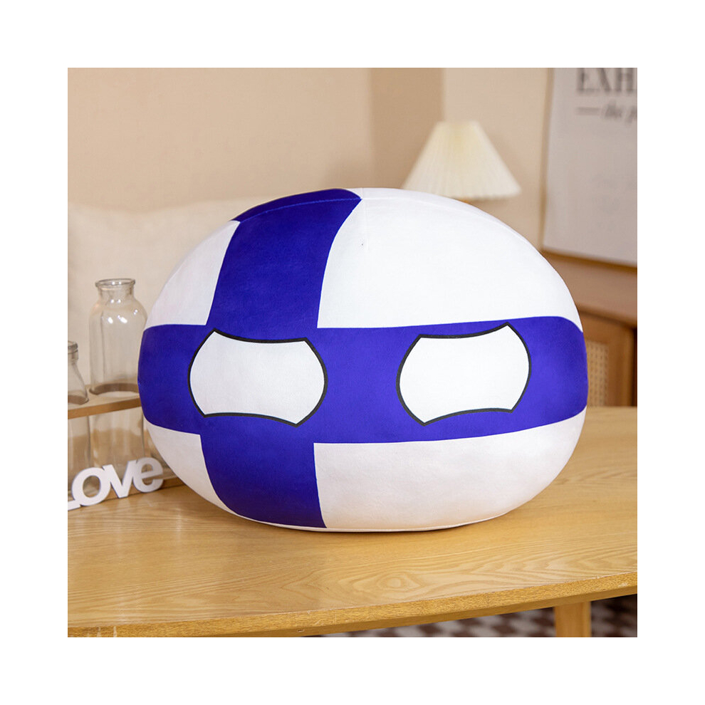 Skesrjtop (10Cm, Finland) 10Cm Country Ball Plush Toys Polandball Pendant Country Flag Balls Countryball Stuffed Doll Christmas Gifts For Kids