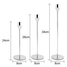 (Silver-24-33cm) Candle Holder Decoration Luxury Metal Candle Holders Home Decoration Candlesticks For Candles Room Wedding Decoration