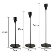 (Black-24-33cm) Candle Holder Decoration Luxury Metal Candle Holders Home Decoration Candlesticks For Candles Room Wedding Decoration