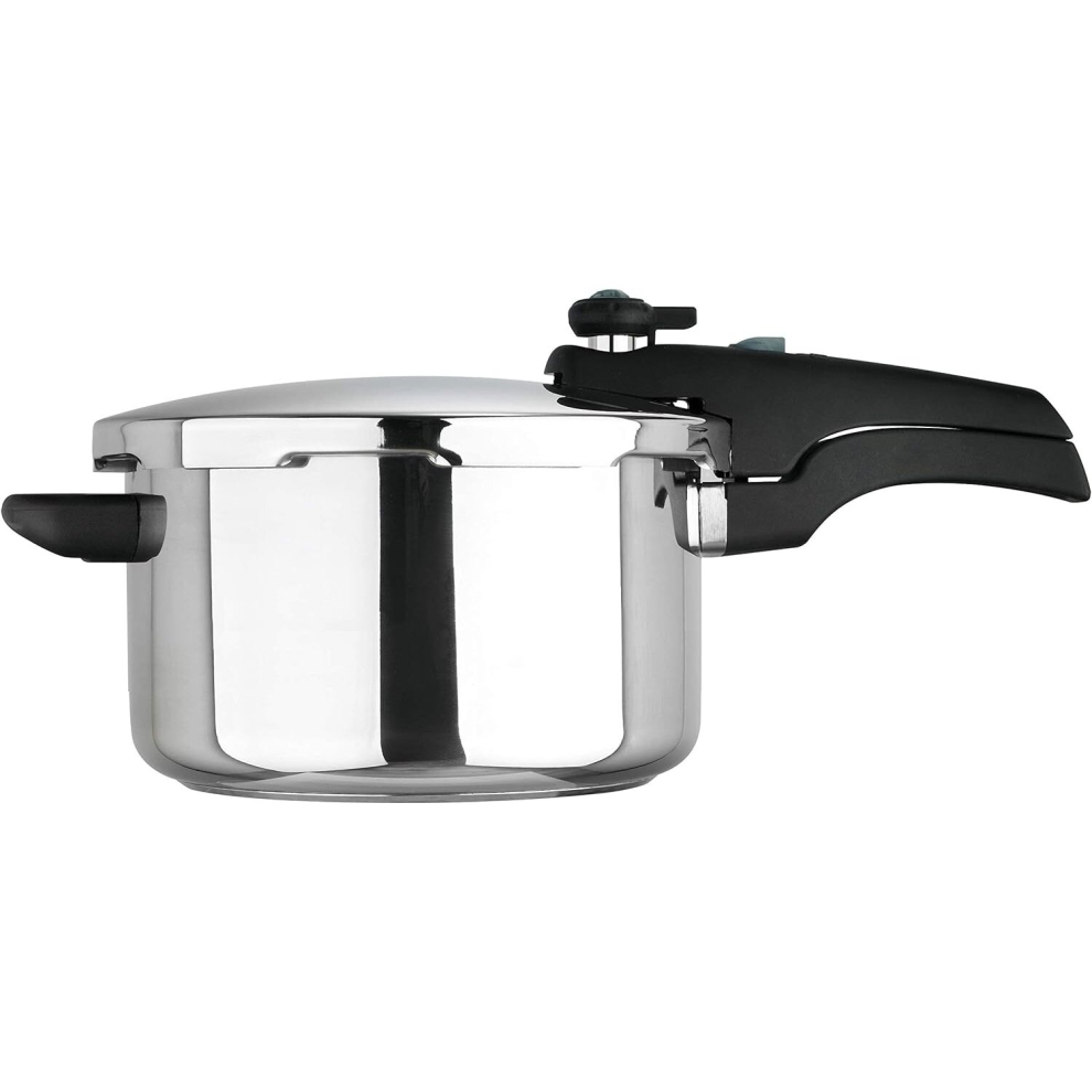 Pressure Cooker 4 Litre - Smart Plus Pressure Cookers, Stainless Steel Induction Suitable Pressure Pan with Pressure Indicator, Silver