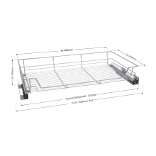 (for 1000mm unit) Pull out Cabinet Wire Baskets Soft Close Runners