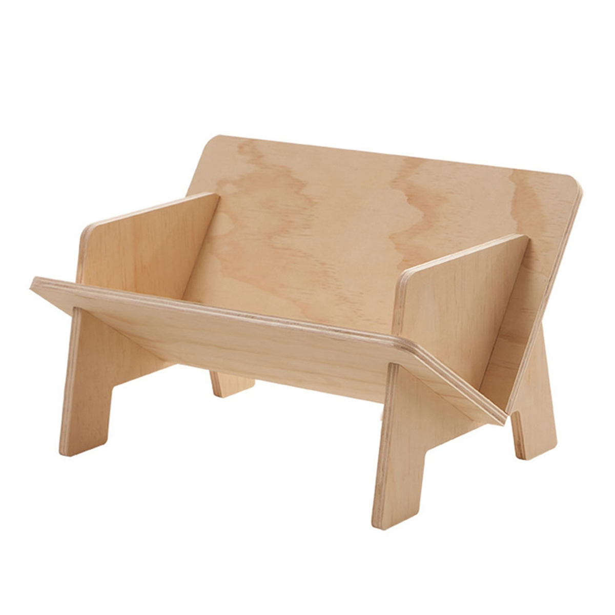 Wood Tilted Tabletop Bookshelf Kid Bookcase Desktop Display Bookshelf