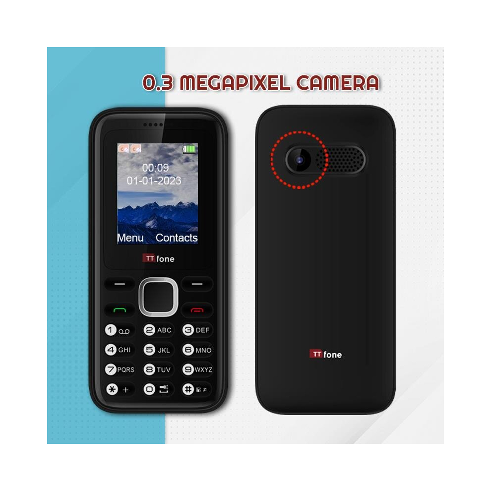 Ttfone Black Used - Tt150 Dual Sim Mobile With Usb Cable - Image 5