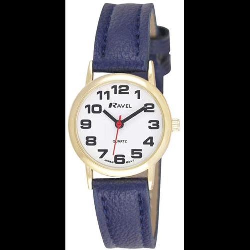Ravel Ravel Ladies Basic White Dial Blue Leather Strap Watch R0105.26.2A