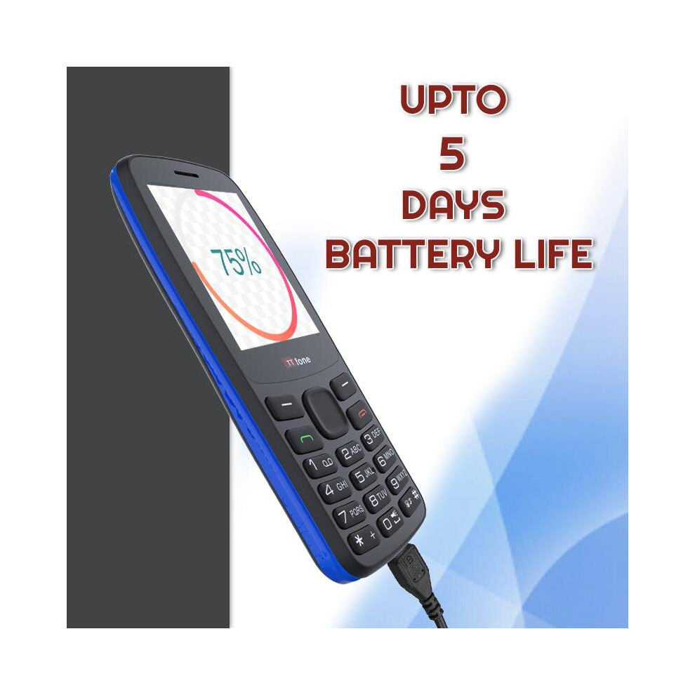 Ttfone Tt175 Unlocked Basic Mobile Phone With 2.4Inch Screen Uk Sim Free Simple Feature Dual Sim With Vodafone Sim Card 5060929851270