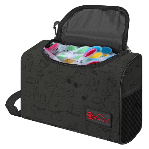 VINSANI ZIPPED PEG BAG PRINTED GREY 1010375