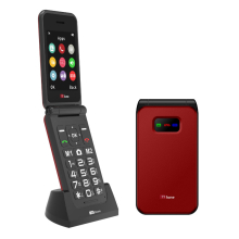 TTfone TT760 RED Flip 4G Big Button Phone with Emergency Assistance Button, Loud Speaker, 1000mAh Battery, Vodafone SIM Included