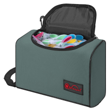 Premium Zipped Clothes Peg Bag Waterproof Double Clips & Straps- Grey