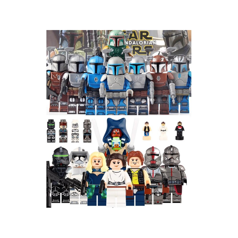 (Style F 24pcs) Star Wars Minifigure Model Building Block Figure Toy Kids Toy Gift