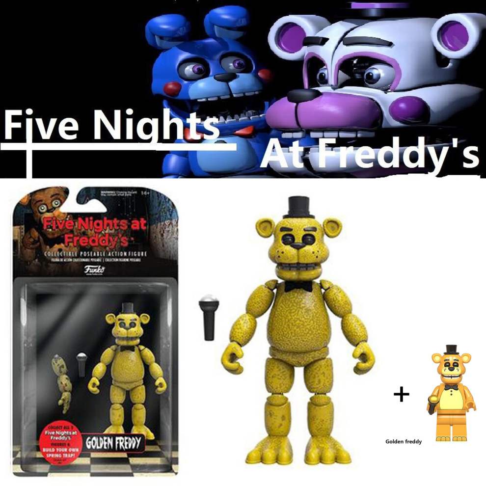 (Golden Freddy) Golden Freddy Foxy The Pirate Articulated Action Figure Funko Five Nights At Freddy's FNAF