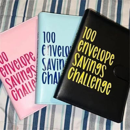 (Pink) 100 Envelope Challenge Binder Cash Binder with Envelope Cash Saving Book 2