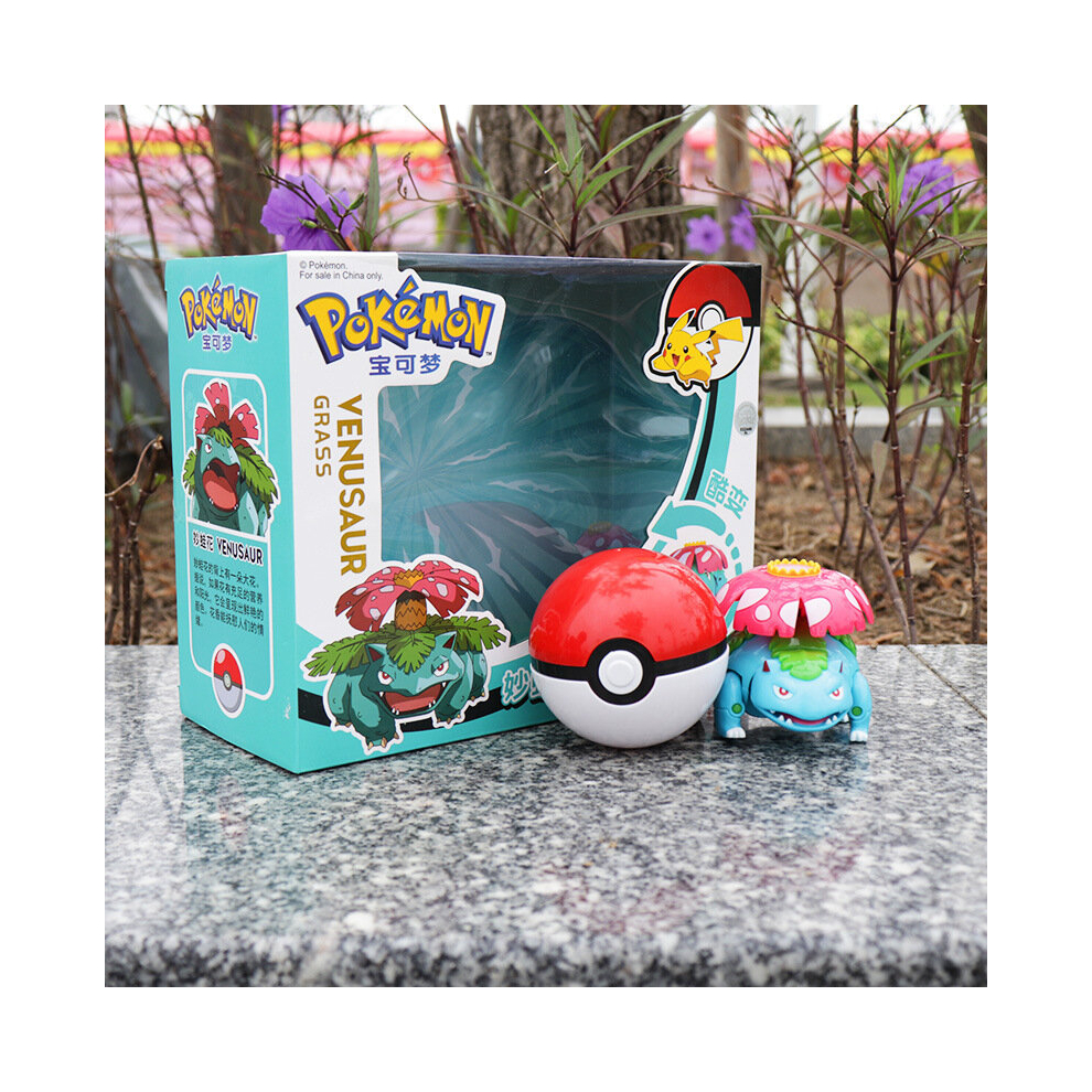 (Venusaur) Pokemon Ball Action Figures Toy Set Transformable