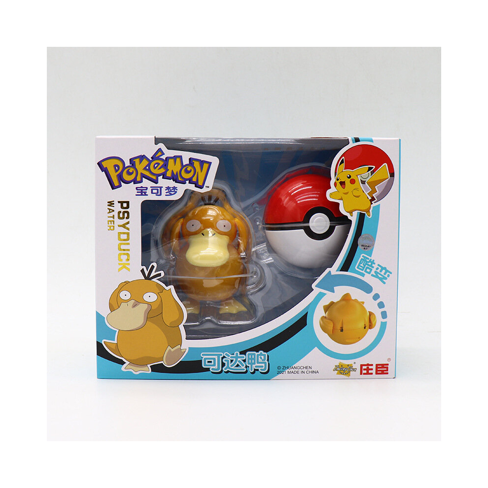 (Psyduck) Pokemon Ball Action Figures Toy Set Transformable