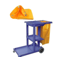 Waterproof Cleaning Cart Storage Bag 40x28x69 cm - Oxford Cloth, Yellow - Replacement for Janitorial Carts