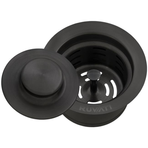 Ruvati USA RVA1042BL Garbage Disposal Flange with Basket Strainer