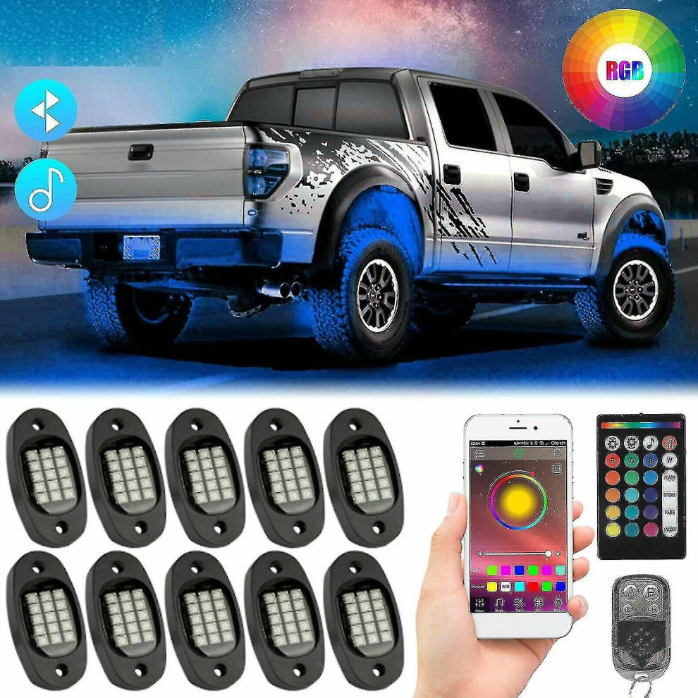 Rgb Led Rock Lights Offroad Underbody Music Wireless Bluetooth 9101168029610