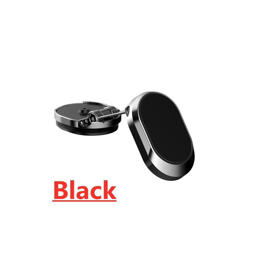 (black) New Car Magnetic Phone Holder Folding Strong Magnet Mount Mobile Phone Metal Stand GPS Support for IPhone 13 12 Xiaomi Samsung