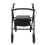 Folding Rollator Mobility Walker 4 Wheeled Walking Elder Aid w/ Seat Black 9
